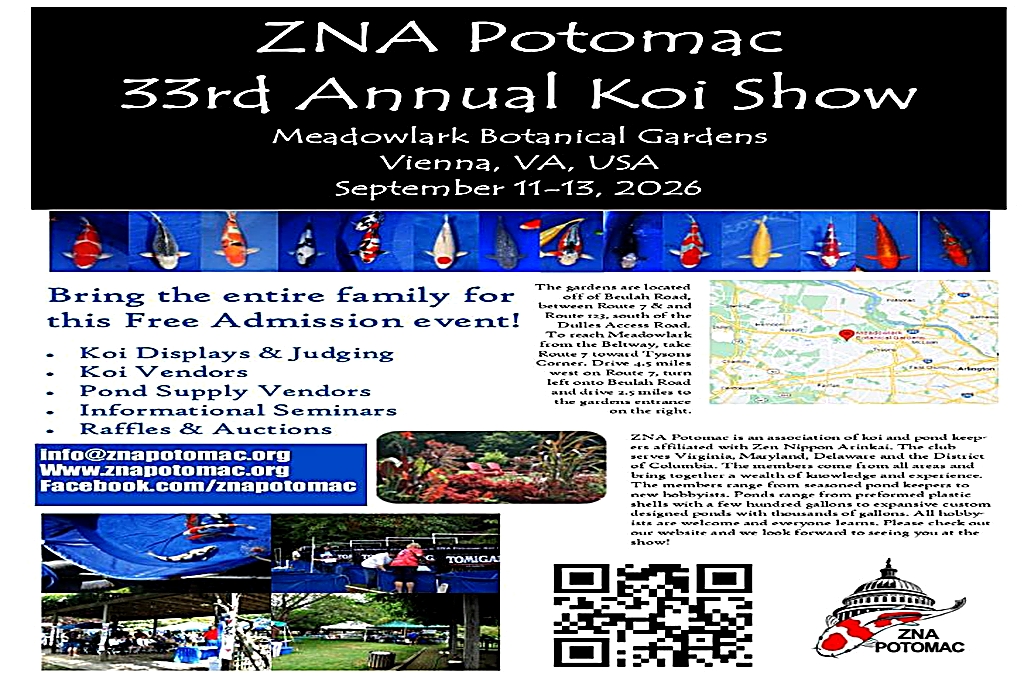 ZNA Potomac 33rd Annual Koi Show